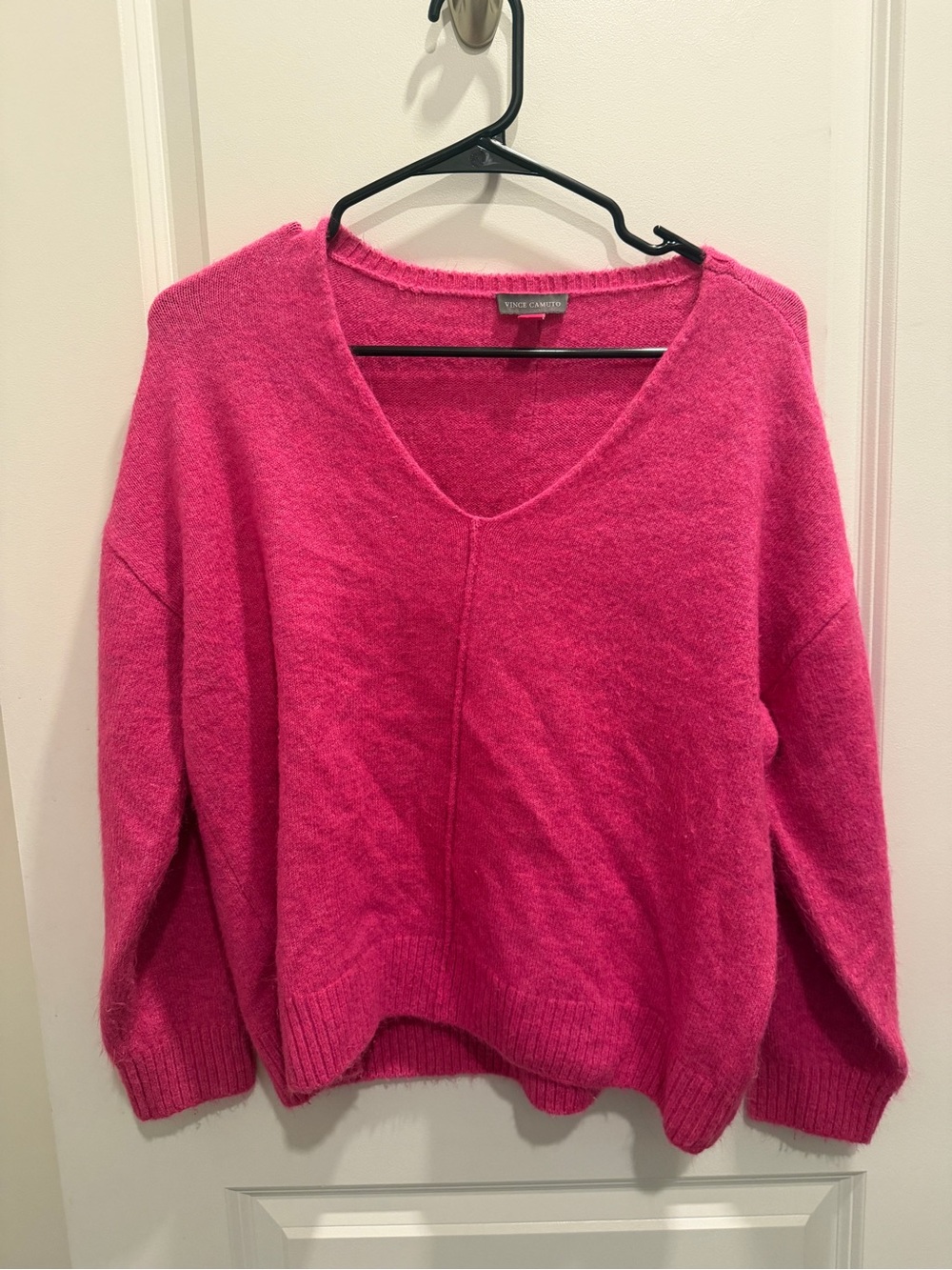 Vince Camuto Hot Pink V-Neck Sweater